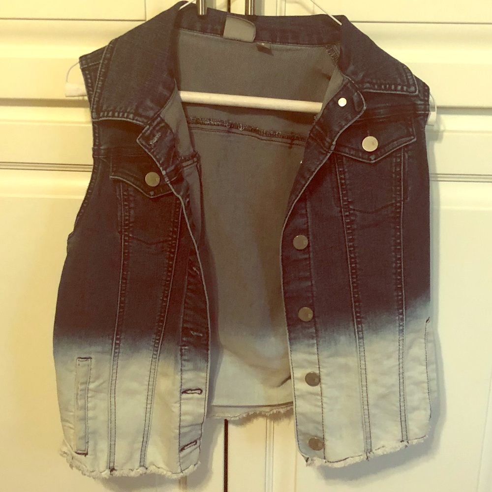 Blue Ombré Jean Jacket